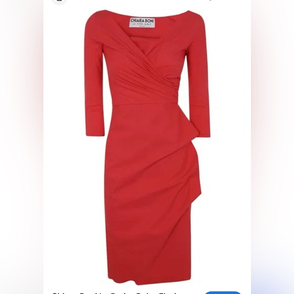 Chiara Boni La Petite Robe Red Charisse Sheath Dress - Picture 2 of 3